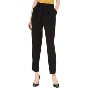 bar III Womens Pleated Self Belt Casual Trouser Pants, NWT
